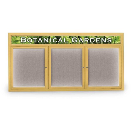 United Visual Products Open Faced Traditional Rounded Corkboard UV644ARC-BRONZE-BUFF